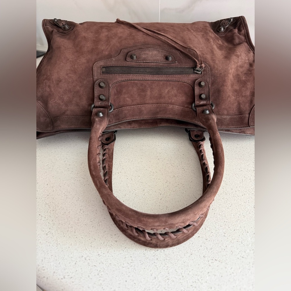 Balenciaga Le City Brown Suede Bag Large SOLD OUT - Picture 9 of 12